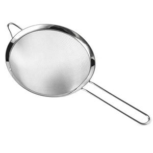 Stainless Steel 201 Wide Edge Hot Sale Thick Tea Strainer Flour <strong>Sieve</strong> with Long Handle SS Kitchen Utensil Oven Safe <strong>Cook</strong> Gadget - Product Image 2