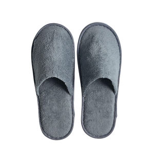 Роскошная дорожная обувь с логотипом на заказ-Коралловая флисовая ткань с подошвой EVA одноразовые гостиничные Тапочки - Product Image 5