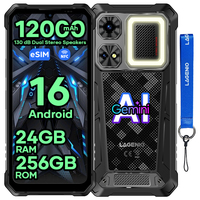 Nuevo Teléfono Resistente LAGENIO Rhino1 Pro, Pantalla HD+ de 6.9 Pulgadas y 120 Hz, 24 GB + 256 GB, 8 MP + 64 MP, 12000 mAh, Doble SIM, Global, IP68, LTE, GSM, SOS