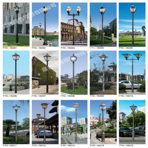 Lampe solaire LED moderne en aluminium de style antique pour jardin, parc, cour et espace résidentiel - Product Image 1