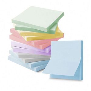 Bloc de Notas Adhesivas Morandi Color, Juego de 12 Libros, 76x76cm, Papelería para Oficina y Estudiantes, 60 Páginas por Libro - Product Image 1