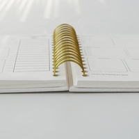 Carnets de notes personnalisables tissu lin couverture impression épaisse A5 reliure spirale planificateur quotidien
