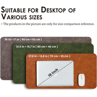 Tapis de bureau en cuir de luxe, bord cousu de qualité supérieure, imperméable, antidérapant, grand tapis de souris, taille personnalisée, cadeau pour le bureau, la maison, en stock