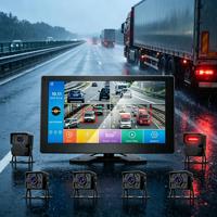 Dispositif d'alerte d'angle mort pour véhicule commercial, moniteur tactile 4 canaux 10,1 pouces, caméra de vision nocturne, alarme sonore pour bus public urbain