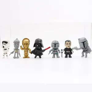 Boba Fett Sturm-Soldat Reeves Luke Skywalker Gara Tusken Raider Moff Gideon Jango Mini-Star Wars-Spielzeug-Actionfiguren