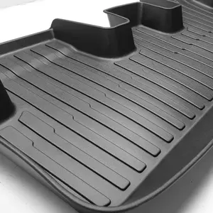 Wasserdichte TPE vakuumgeformte Auto-Bodenmatten Teppich Autofußmatten für Tesla Model Y
