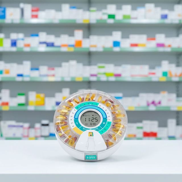 Smart Automatic PI LL Dispenser with Alarm, 28Day Electronic PI LL Organizer for Elderly, Vitamins & Medications, Easy-to-Use