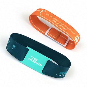 Bracelets en tissu élastique polyester imprimés en couleur personnalisés pour événements sportifs et promotionnels - Product Image 5