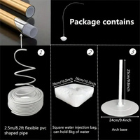 Kit d'arche de ballons flexible de 2,5 m avec colonnes en plastique pour décoration de fêtes d'anniversaire, de mariages et de Noël - Vente en gros