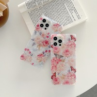 Coque de téléphone portable, antichoc, en Silicone, souple, avec fleur de papillon, pour iphone 12 Pro Max