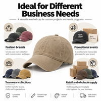 Casquette de baseball personnalisée délavée style vintage, casquette ajustable à visière incurvée avec logo brodé, 14 couleurs, vente en gros en vrac