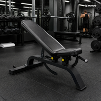 Banc plat réglable en acier pour entraînement de force, équipement de gym professionnel, vente en gros, machine de musculation et de fitness