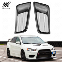 Pare-chocs avant en fibre de carbone de haute qualité, style RA, pour Lancer Evolution EVO 10 X 2008-2010, avec conduits d'air latéraux noirs YH