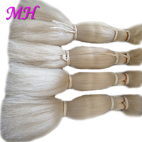 Cheveux de queue de yak 100% naturels, lisses et lavés, pour perruque et barbe