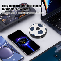 Cable USB C Retráctil con Tema de Fútbol Personalizado, Cable de Carga Rápida con Fidget Spinner y Soporte para Teléfono para Todos los Teléfonos Inteligentes