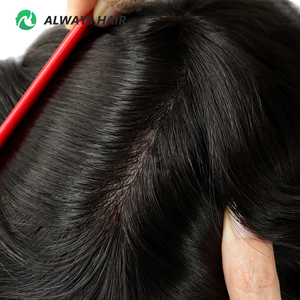 I-Lace Natural Straight Indian Remy Human Hair Silk Base Men Toupee 8 SIZE - Product Image 5