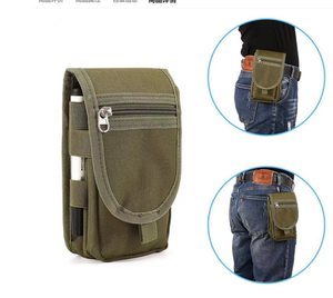 Étui universel pour téléphone portable à rabat, pochette en nylon, étui pour téléphone en cuir, pochette verticale à rabat pour <span class=keywords><strong>iPhone</strong></span> 14 13 Pro Max - Product Image 2