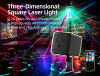 Projecteur laser DJ 5W à activation sonore, 24 motifs, lumières de scène disco, couleurs rouge et verte, vente en gros