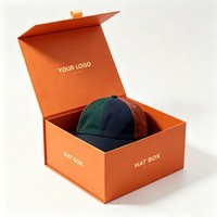 Boîte magnétique pliable de qualité supérieure pour l'emballage de casquettes de baseball, boîte cadeau en carton recyclé pour vêtements avec impression personnalisée