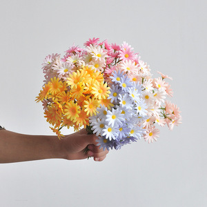 Bouquet de marguerites artificielles Yoshinobu, 50 têtes, fleurs en soie, style pastoral, décoration intérieure, accessoires de mariage - Product Image 3
