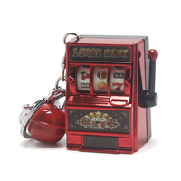 Porte-clés machine à sous EDC Jouet OEM Promotion Casino Cadeaux Spin Rod Cloche Jeu Porte-clés Jackpot Arcade Machine à sous personnalisée Porte-clés