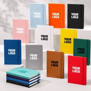 Carnet en cuir PU A5 A6, cadeau de bureau, journal, bande élastique, carnet personnalisé avec logo - Product Image 1