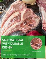 Emballage en plastique, pochette de conservation des aliments, emballage personnalisé, sac d'étanchéité enroulable texturé en nylon PA, sacs et rouleaux de scellage sous vide gaufrés