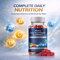 Mannen Dagelijkse Multivitamine Gummies Natuurlijke Fruit Smaak Energie Immuunsysteem Ondersteuning Vitamine Supplement Private Label OEM ODM