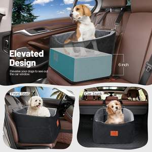 Fashion Washable Dog Booster Seat Kleiner Hund Autos itz Reise bett Aufbewahrung tasche Sicherheits gurt für Haustiere 30 Pfund Hunde bett - Product Image 2
