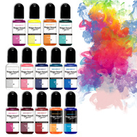 TIMESRUI 10ml Résine Époxy DIY Pigments Colorants 15 Couleurs/Boîte pour Fabrication de Bijoux et Remplissage Artisanat Qualité Supérieure Jesmonite