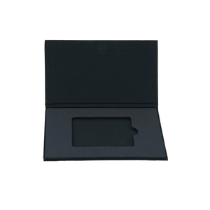 Custom Logo Rigid Book Shape <b>Black</b> Card Board Cardboard Packaging Credit Vip Card Gift <b>Box</b> - Product Image 1