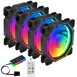 Nuevo diseño, ventiladores RGB de 12V, radiador de refrigeración de torre de enfriador de aire de CPU para <span class=keywords><strong>PC</strong></span> de juegos con disipador de calor de plástico, nuevos ventiladores de carcasa de CPU - Product Image 4