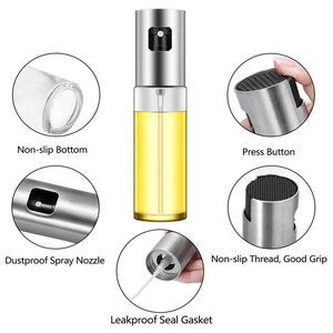 Stainless Steel 100ml Glass <b>Vinegar</b> and Pulverizador Spray Olive Oil Sprayer <b>Bottle</b> Oil Dispenser for Kitchen Cooking XWX Olive - Product Image 4