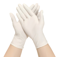 Gants en nitrile jetables Dipsi White 9 pouces, texturés, sans poudre, sans silicone, non stériles