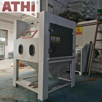Cabine de sablage manuel ATHI |   Machine de sablage à pression 3 fois plus rapide avec moteur de polissage et moteur principal