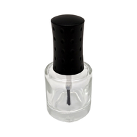 Flacon de vernis à ongles vide en verre transparent de 17 ml avec logo personnalisé sérigraphié et estampé à chaud, bouchon à vis, pinceau, OEM/ODM, échantillon gratuit