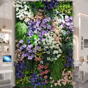 Murs végétaux, plantes vertes biomimétiques artificielles tridimensionnelles, murs de fond, fleurs artificielles, combinaison de paysages - Product Image 1