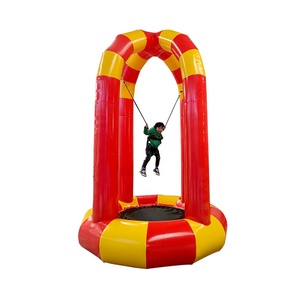 Hot bán trẻ em Rides Carnival an toàn Inflatable Bungee nhảy Trampoline với Trampoline ban nhạc đàn hồi - Product Image 1