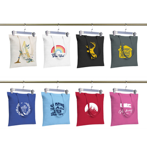 Sac fourre-tout en toile de coton biologique avec logo imprimé personnalisé réutilisable écologique Sac de shopping en toile pour les courses d'affaires - Product Image 4