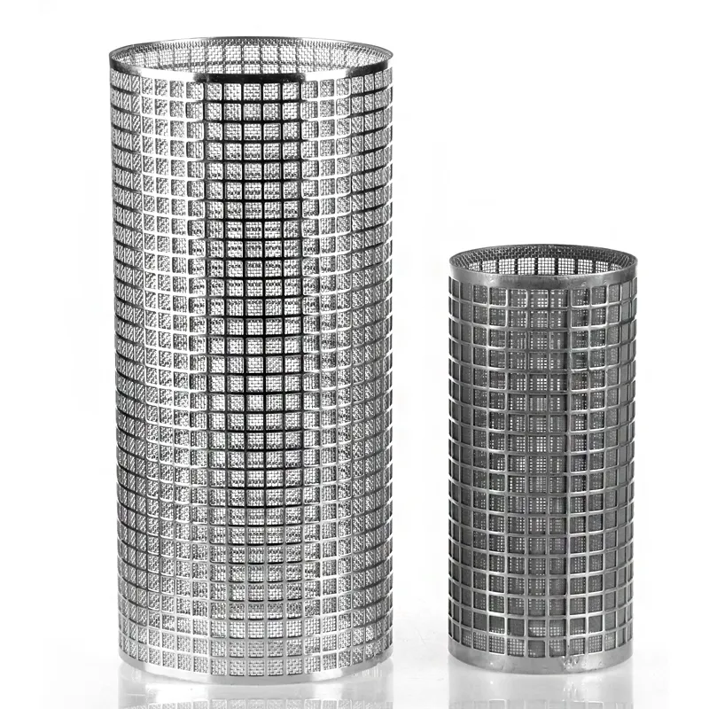SS 316 Wire Mesh Filter Cartridge with Stainless Steel Housing Punching Tube for Industrial Filtration Equipment