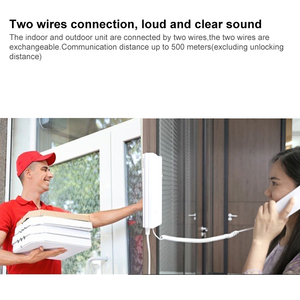 Villa/familia/oficina/apartamento edificio Fácil instalación 2 cable de audio intercomunicador Puerta de teléfono con voz clara - Product Image 3