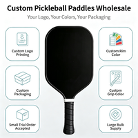 Raquette de pickleball pour débutants, fibre de verre, noyau en nid d'abeille PP, 220g, sans bordure, 16mm, portable, contrôle facile, raquette de sport junior