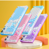 Teclado mecánico para juegos Cherry de 87 teclas con retroiluminación RGB con cable con intercambio en caliente para computadora/computadora portátil