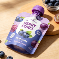Sachets Doypack à bec verseur refermables, anti-fuite, imprimés sur mesure, de qualité supérieure, en plastique alimentaire, pour 100ml et 200ml
