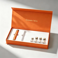 Boîte cadeau cosmétique rigide magnétique sur mesure avec gaufrage et doublure en éponge pour l'emballage personnalisé de sérum, de soins de la peau et de peptides
