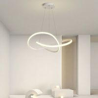 Lustre LED suspendu moderne de style nordique pour hôtel, maison, cuisine, salle à manger, lampe décorative créative en métal, dimmable, taille moyenne