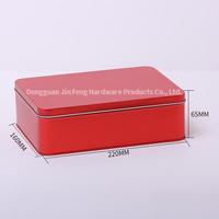 220*160*65mm carré boîte en fer blanc Snack boîte de rangement Cookie fer boîte à la main fleur gâteau cadeau boîte emballage