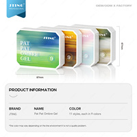 JTING Nouvelle palette de gel à ongles Pat Pat Ombre 9 couleurs sans HEMA/TPO, pour un mélange lisse et uniforme, ensemble de vernis à ongles pour salon de manucure