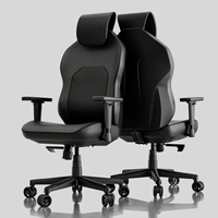 AJUNION Chaise de jeu et de bureau ergonomique confortable toute la journée, accoudoirs 3D, dossier en cuir, soutien du cou, chaise inclinable pour ordinateur