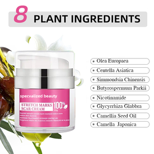 Crema Corporal para el Cuidado de Estrías Piel Negra Vegana Colágeno Natural para Vientre Firme Muslos Internos y Brazos Loción para Eliminar Estrías - Product Image 5